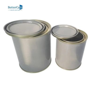 Custom Empty Paint Tins 1 Litre Round Automotive Paint Cans With Tight Triple Lid