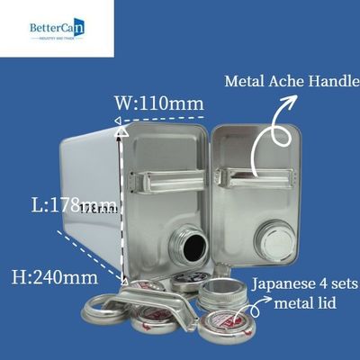 Buy Metal 4L Engine Oil Tin Can Round Shape With Customised Handle online manufacture