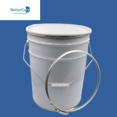 kaufen Metallfarbeimer-weißes Äußeres der Runden-20L mit Metallabdeckung online manufacture