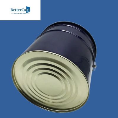 Buy Blue 5 Gallon Metal Paint Bucket , Round Metal Pail With Handle online manufacture