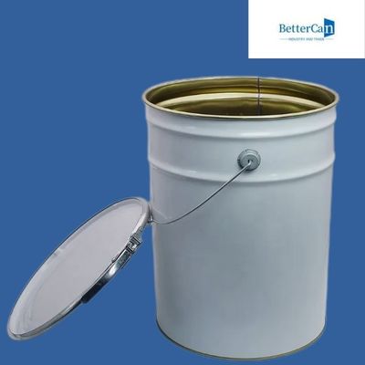 Buy 20l Round Metal Paint Pail 5 Gallon Metal Drum , With Screw Cap online manufacture
