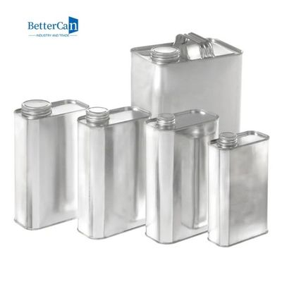 Buy 1 Gallon Metal Can Container 4 Liter Square Oil Tin With Metal Handle online manufacture