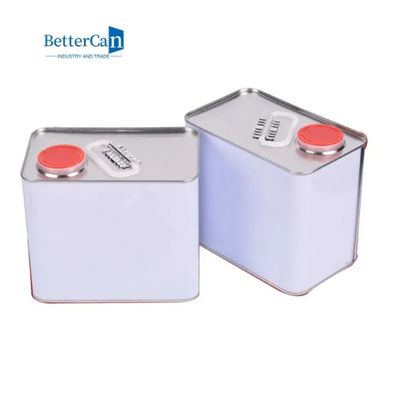 Buy Square Marine Engine Oil Tin 2 Litre Paint Tin Cans with Screw Cover online manufacture