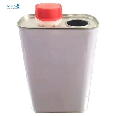 Buy 1L Flat Seal Square Metal Tin Containers L105*W60*H180 With Screw Lid online manufacture