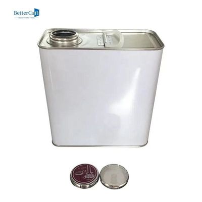 Buy Pressure Cap Square Tin Can 2L Square Empty Paint Tin For Thinner Chemical online manufacture