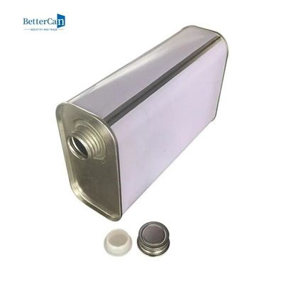 Buy Custom Empty Quart Paint Cans Rectangular Tin Can With Screw Cap ISO 9001 online manufacture