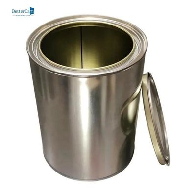 Buy Round 3.7L Industrial Paint Tins Custom Tin Can Metal With Lever Lids online manufacture