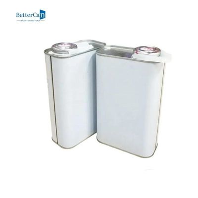 Buy Square 1 Quart Metal Tin Canisters , Empty 1 Gallon Empty Paint Cans With Plastic Lid online manufacture