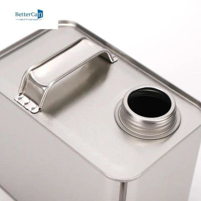 Buy Empty 4L Paint Tin Cans Square Oil Tin Containers With Lid online manufacture
