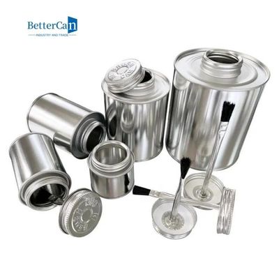 Buy Cylindrical Industrial Paint Tins Logo Debossed Glue Packaging Empty 250ml Paint Can online manufacture