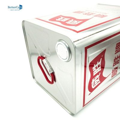 Buy 10L Olive Oil Tin Can Food Grade Palm Oil Tin Can With Plastic Ring Pull online manufacture