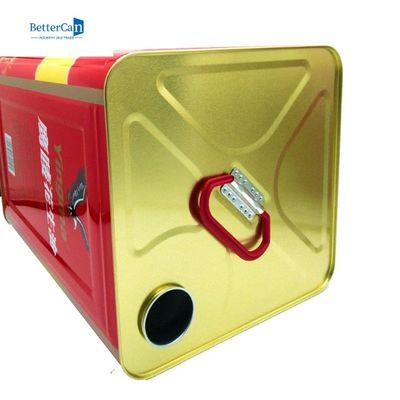 Buy 18L Olive Oil Tin Can Square Edible Oil Can With Pouring Spouts online manufacture