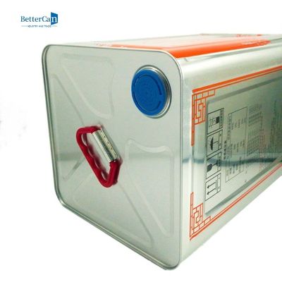 購入 ハンドルが付いている空の金属の食用油の錫15Lのオリーブの錫の容器 オンライン製造