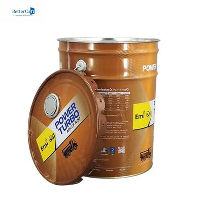 Buy Printing 15 liter Conical Tin Cans With Flower Lug Lid 18 Liter Lock Ring online manufacture