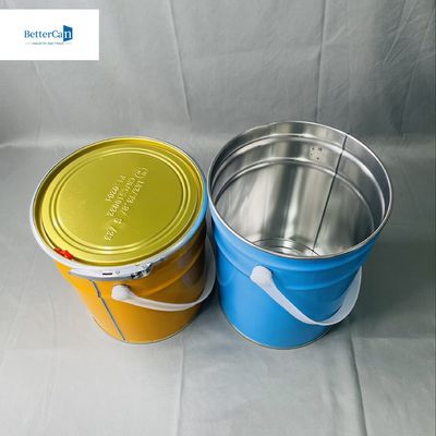 Buy 5 Liter Conical Bucket With Printing Color Metal Handle Paint Container online manufacture