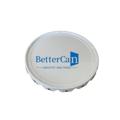 Buy White Flower Lug Lid With Cluring 0.35mm OEM Lid For Tin Pail 0.38mm Thickness online manufacture