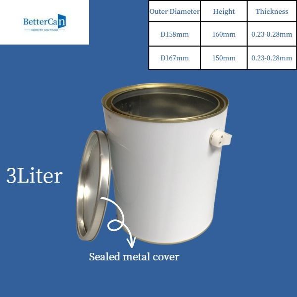 3 Liter 5 Liter Paint Tin Cans Round Metal Tin Can For Chemical 3-liter-5-liter-paint-tin-cans-round-metal-tin-can-for-chemical