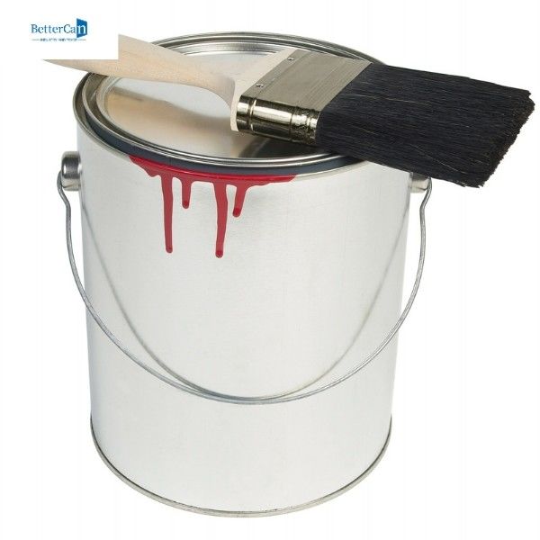 Round 5 Litre Empty Paint Tins Industry Paint Container 1.3 Gallon Tin