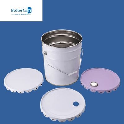 16L Metal Paint Bucket Pail BPA Free 5 Gallon Bucket Drum With Lid