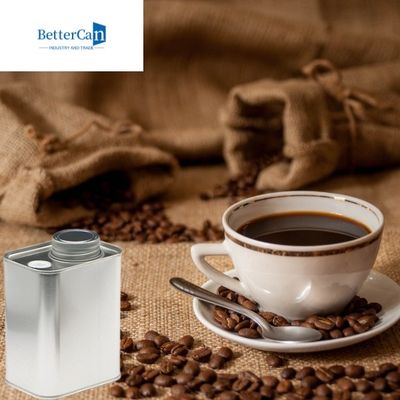 9Oz Metal Coffee Bean Tin Rust Resistant Square Tea Tin Cans