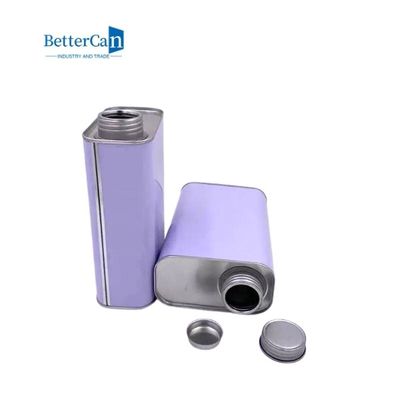 1 Liter Square Tin Can 26mm Painting Tin Cans Easily Open For Engine Oil