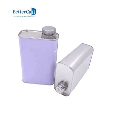 1 Liter Square Tin Can 26mm Painting Tin Cans Easily Open For Engine Oil