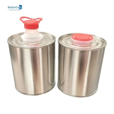 Round Metal 1L Tin Can Logo Printed For Motor Engine Oil