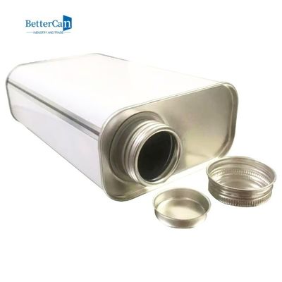500ml Plain Engine Oil Tin Custom Tin Containers With Funnel Screw Cap