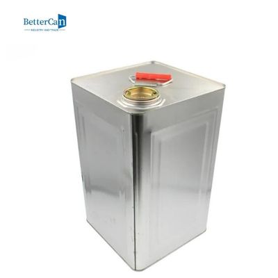 Adhesive 20 Litre Paint Tin Can Square With Oil Nozzle Cover Lid