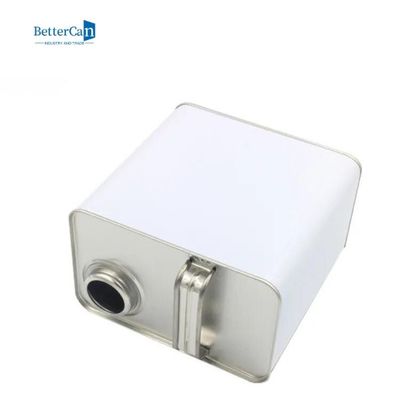 ISO9001 Car Paint Tin 4L 2L Rectangular Metal Container With Spout Cap Packaging Container