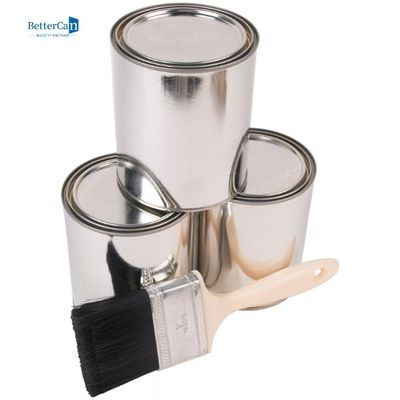 Car Paint Tin Cans 4 Litre Round Metal Paint Bucket With Lid