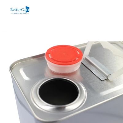 Square 4 Litre Empty Paint Tins Varnish Coating 1 Gallon Metal Paint Can