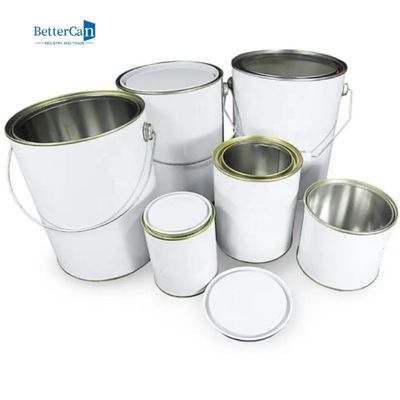 Small Unlined Paint Cans Round Metal Empty Paint Cans With Lids
