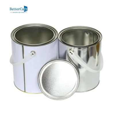 Round Paint Tin Cans Container   4L Empty Metal Gallon Paint Cans