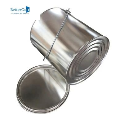 Round Paint Tin Cans Container   4L Empty Metal Gallon Paint Cans