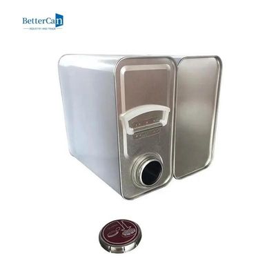 Pressure Cap Square Tin Can 2L Square Empty Paint Tin For Thinner Chemical