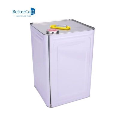 Empty Tin Metal Bucket 20L Square Paint Bucket With Metal Lid