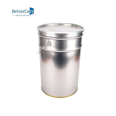 25 Liter Big Metal Buckets , Durable Paint Empty Bucket With Sealed Foam Strip
