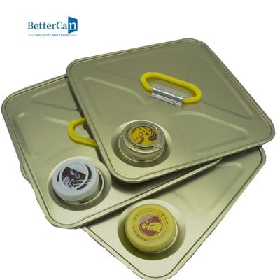 18L 20L Square Tin Can Parts L237*W237 With Customized Handle / Cap