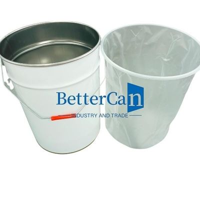 Bucket 5 Gallon White Tin Pail 5 Liter Tin Pail With Lock Ring Rubber Gasket
