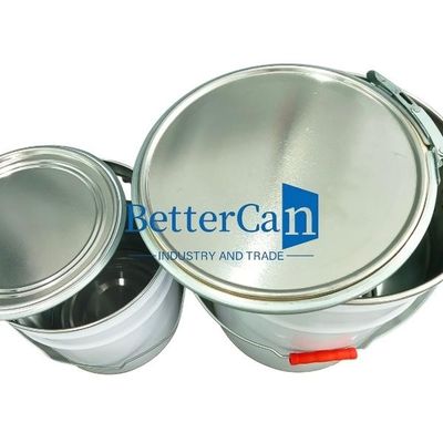 10L Metal Paint Bucket Anti Rust Durable Metal Bucket 5 Gallon  With Foam Strip