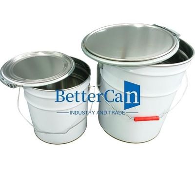 10L Metal Paint Bucket Anti Rust Durable Metal Bucket 5 Gallon  With Foam Strip
