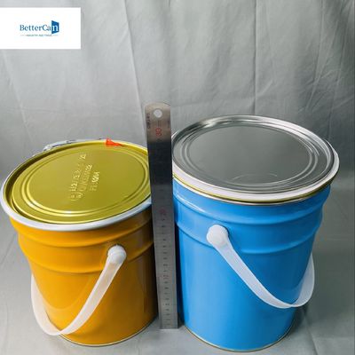 10Liter Conical Tin Can With Lock Ring Tin Bucket OEM 5L Sika Bucket Metal Pails