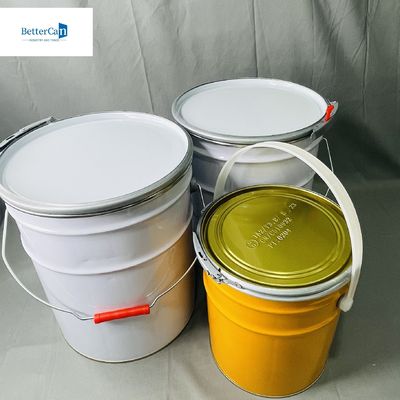 18 Liter Conical Bucket With Flower Lug Cover 20 Liter Metal Empty Can