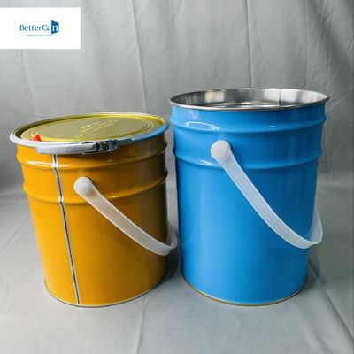 10Liter Conical Tin Can With Lock Ring Tin Bucket OEM 5L Sika Bucket Metal Pails