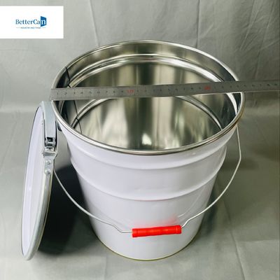 18 Liter Conical Bucket With Flower Lug Cover 20 Liter Metal Empty Can