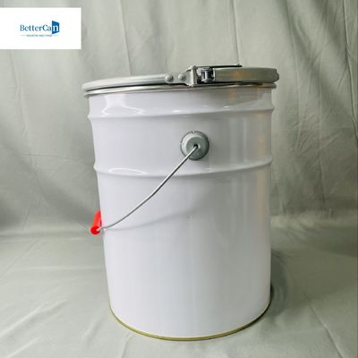 10 Liter Metal Pail Bucket With Lid 2.2 Gallon Liquid Packaging Empty Coated Can
