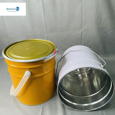 High Durability 5 Liter Tin Can With Lids Rubber Gasket Industrial Container Tin Packaging With Lock Ring