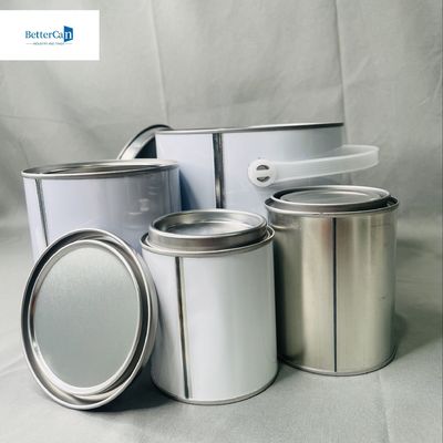 4 Liter Industrial Solvent Storage 1 Gallon Tinplate Can For Chemical Adhesives CMYK Printing