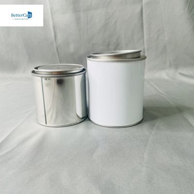 750ML White Empty Car Paint Tin Storage Can Round Thinner Square Shapes